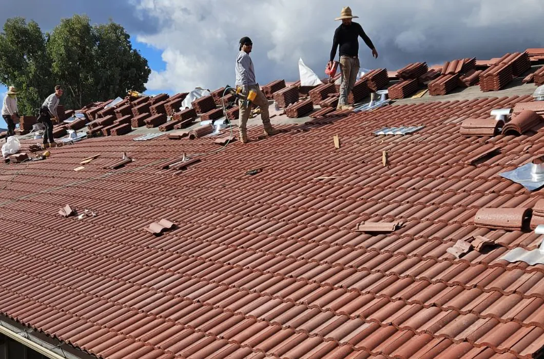Residential Roof Replacement: Installed Standard Weight Eagle "M" Tiles