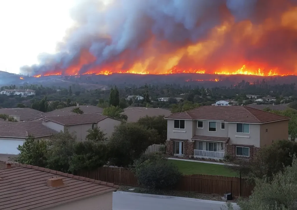 Wildfire near neighborhood reminds homeowners of importance of fire-resistant roofing and fire hardening homes.